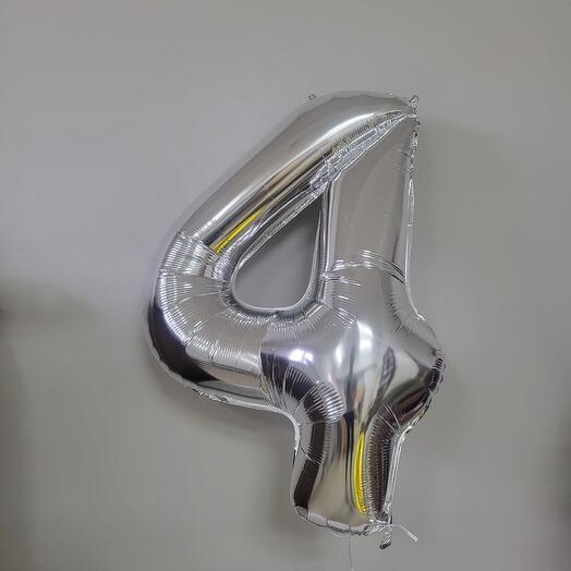 Фольгированная цифра 4