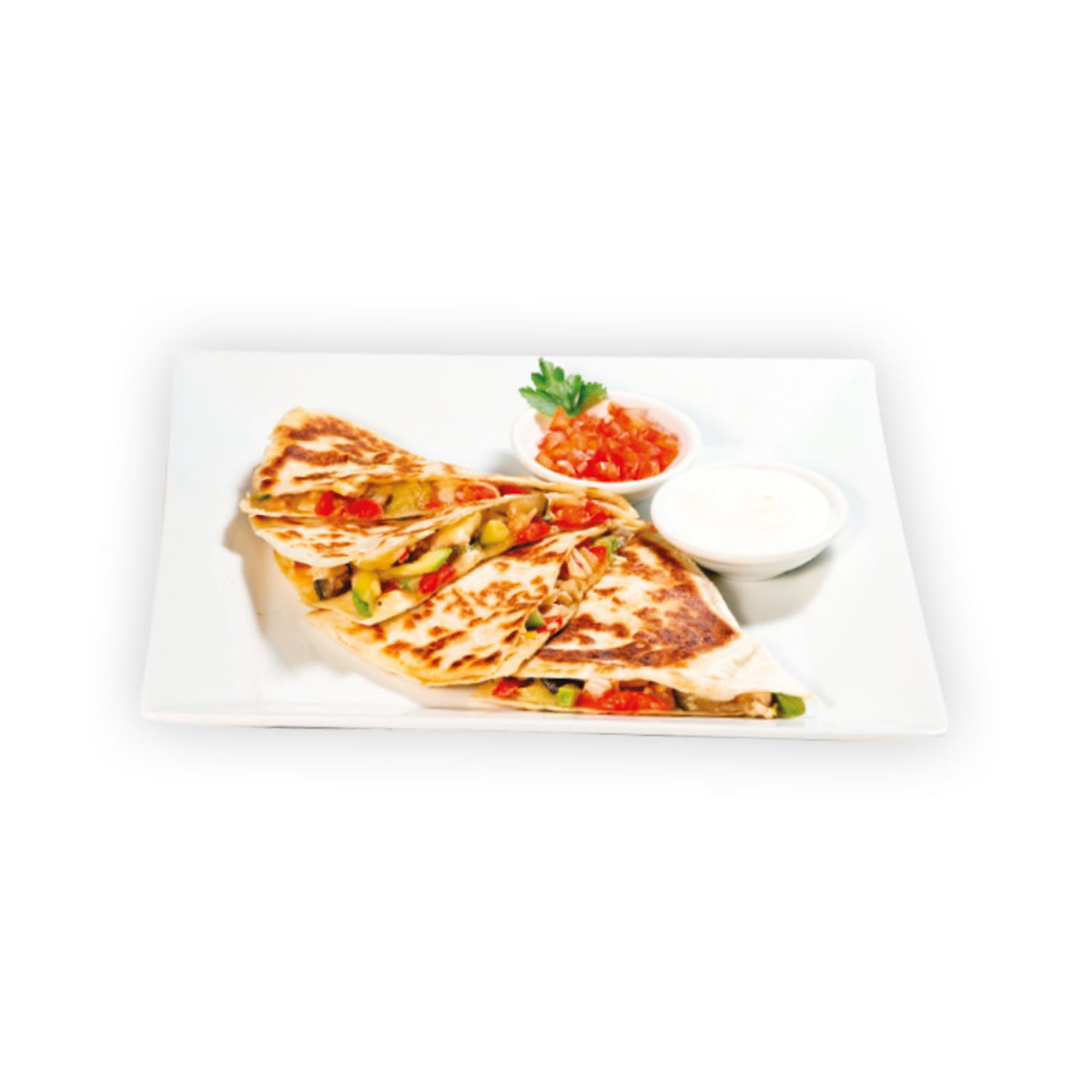 Кесадилья с белым мясом цыпленка