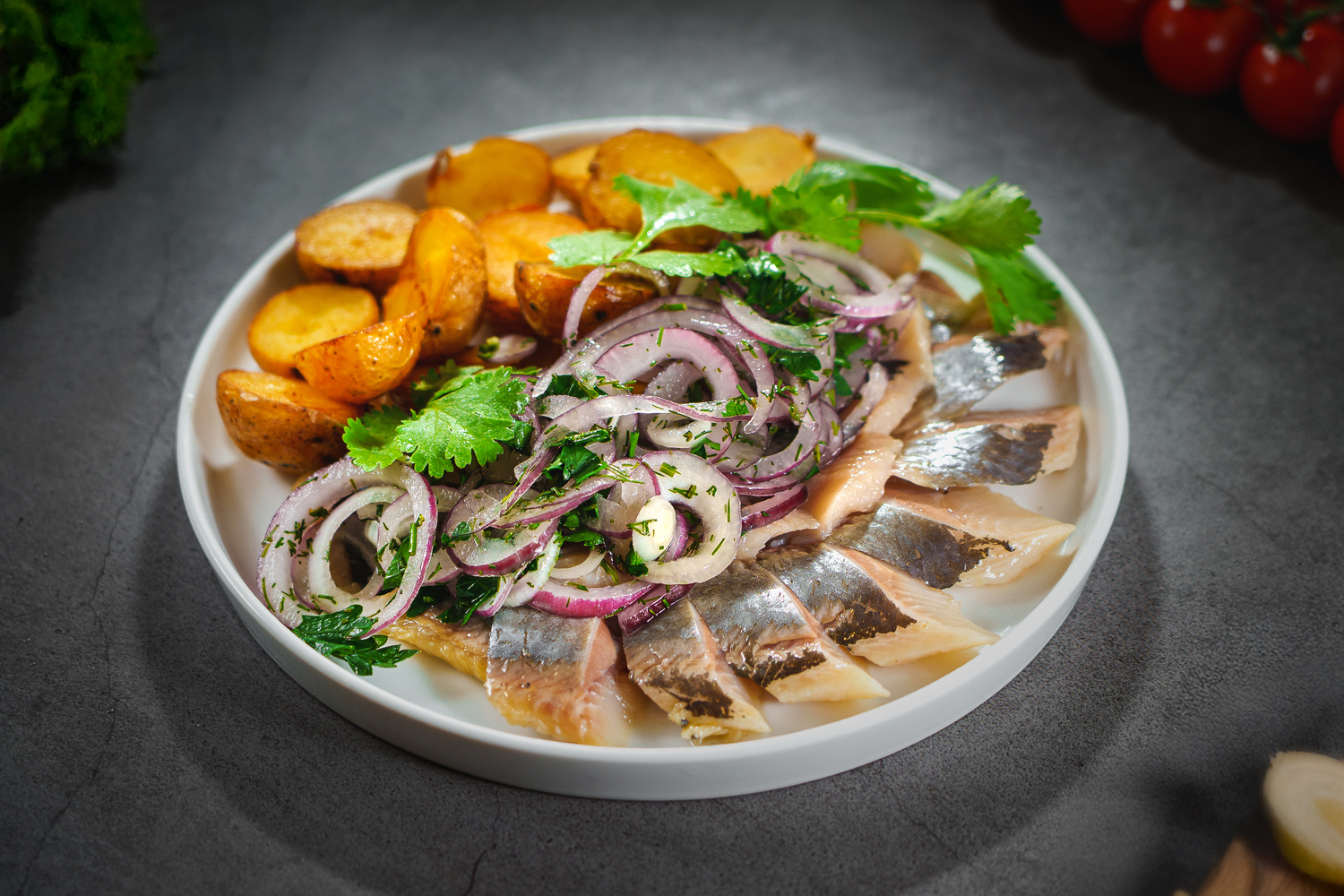 Селедка с картофелем бейби.