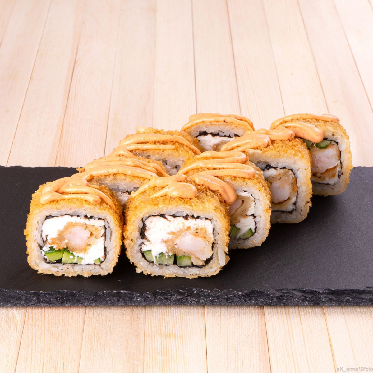 Жареный с креветками