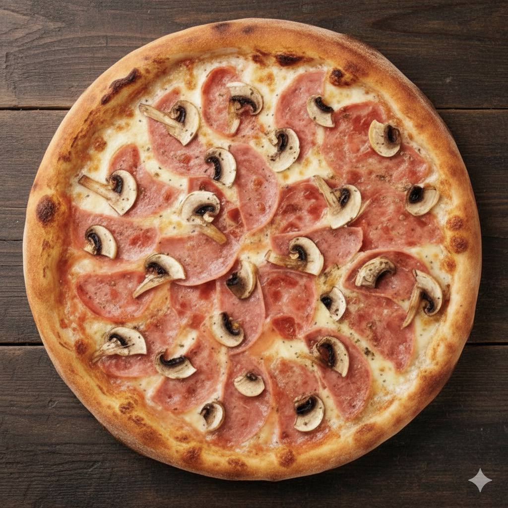 Пицца Ветчина и грибы 25см