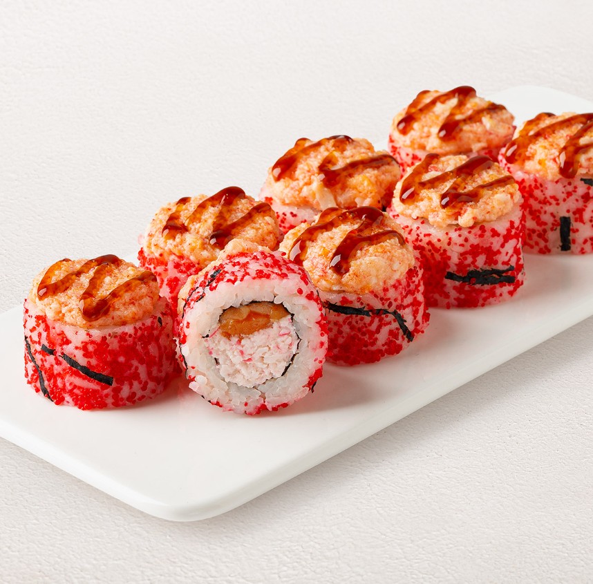 Ролл Эби краб с лососем