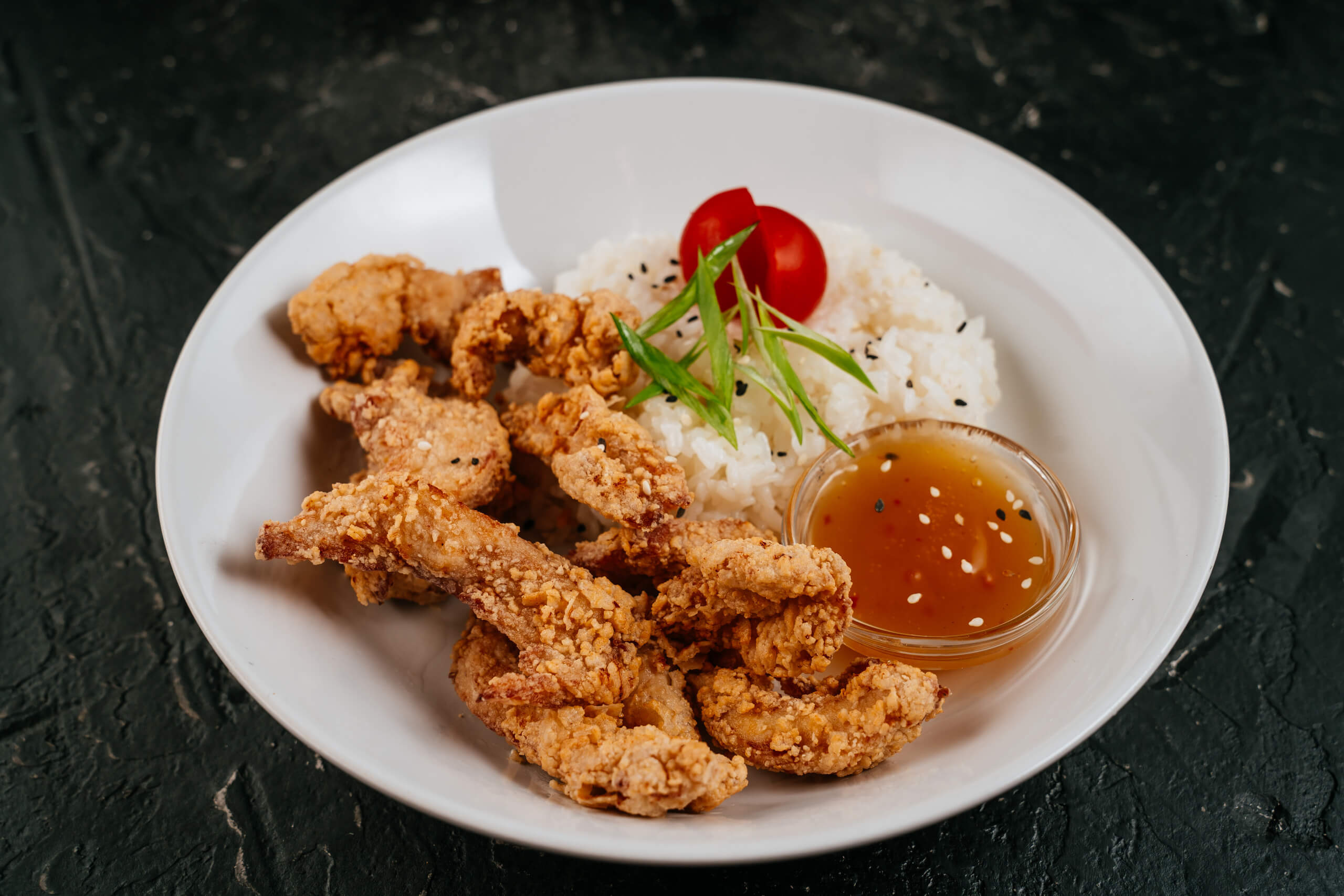 Хрустящая курочка с рисом на пару