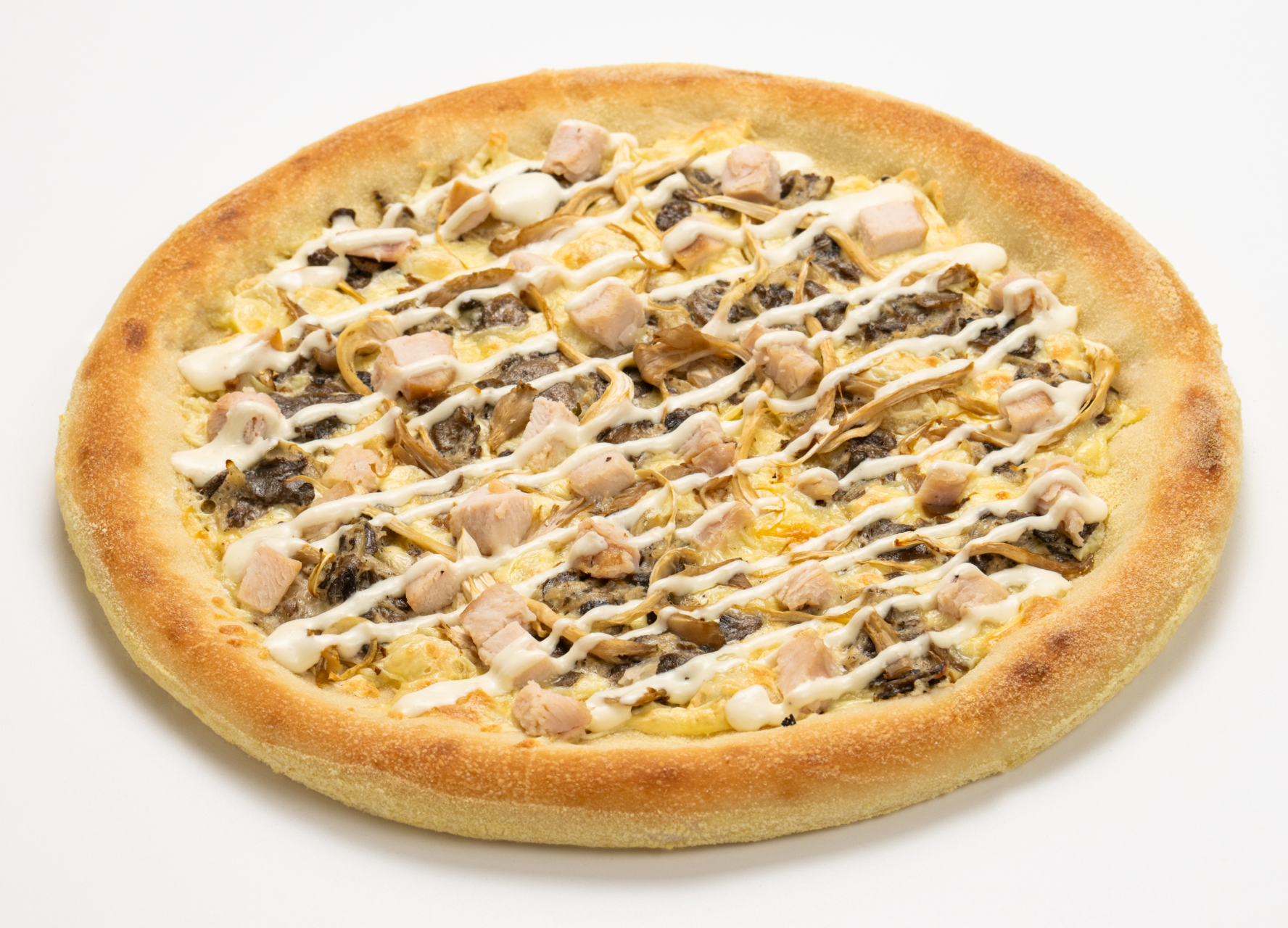 Пицца Гурме с вешенками и сулугуни классическая