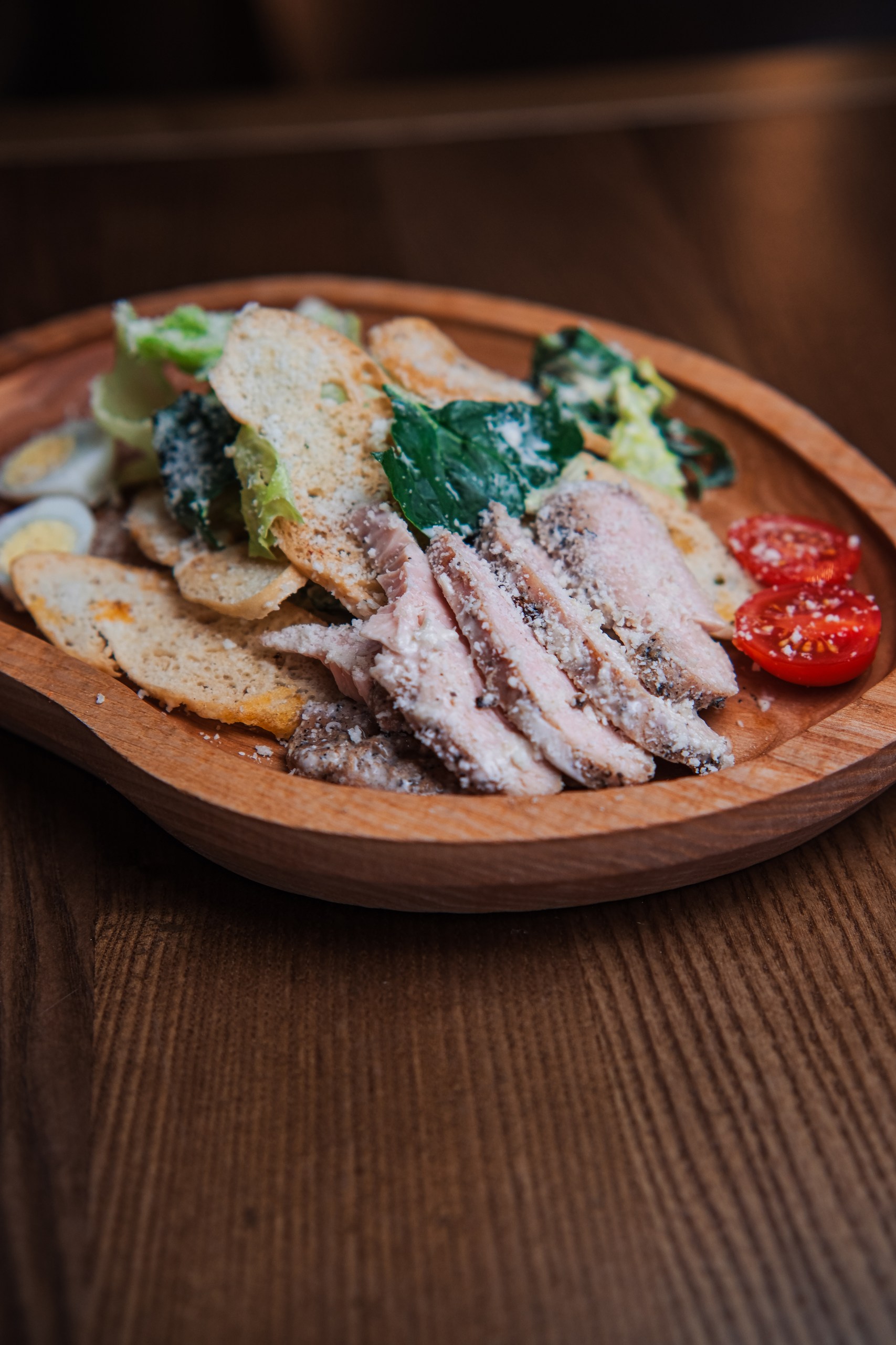 Цезарь с копчёной курицей