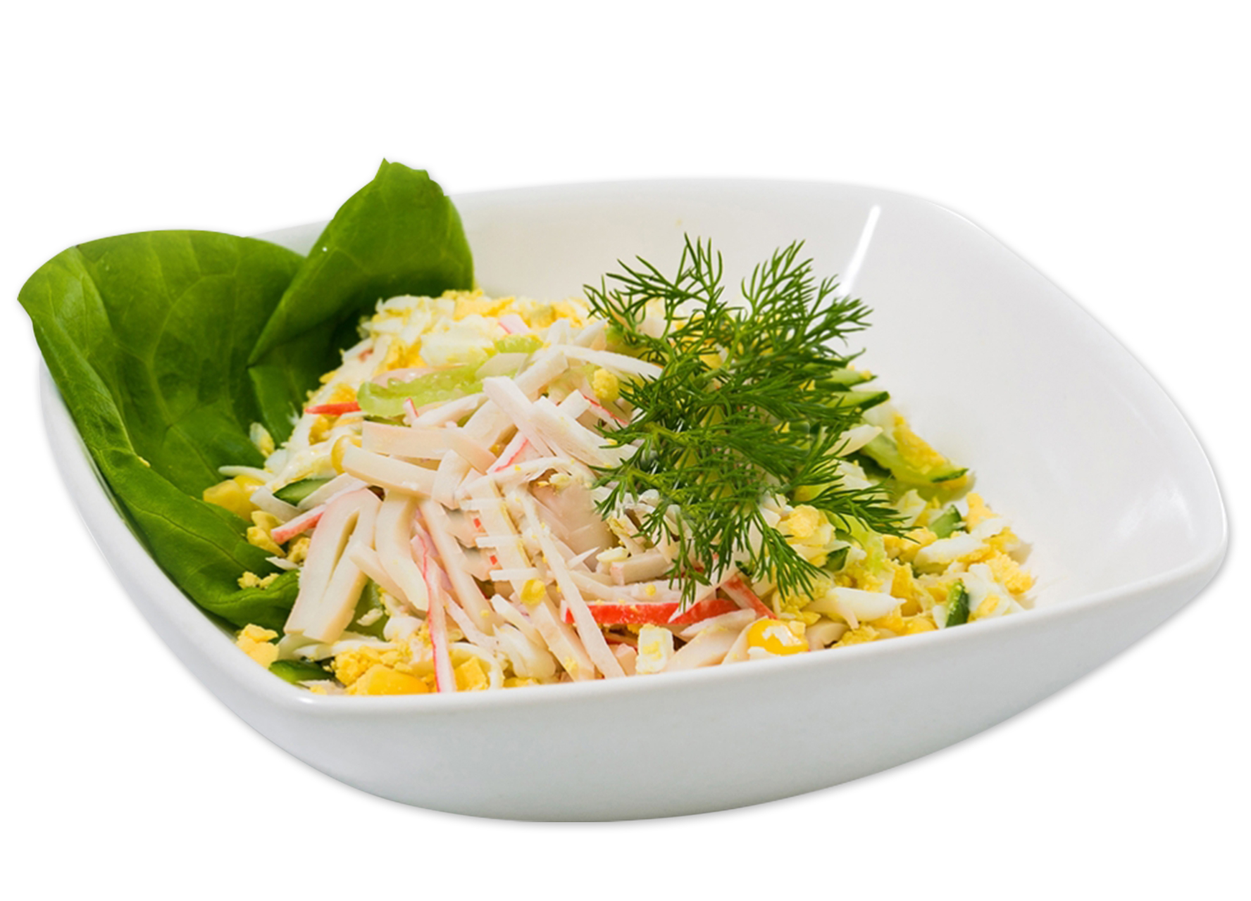 Салат с кальмарами