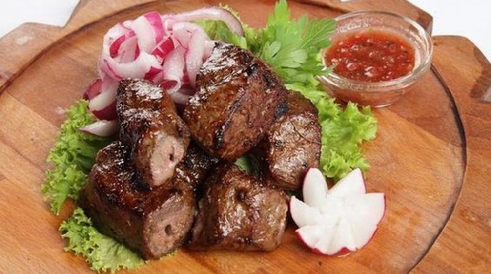 Шашлык из говяжьей печени