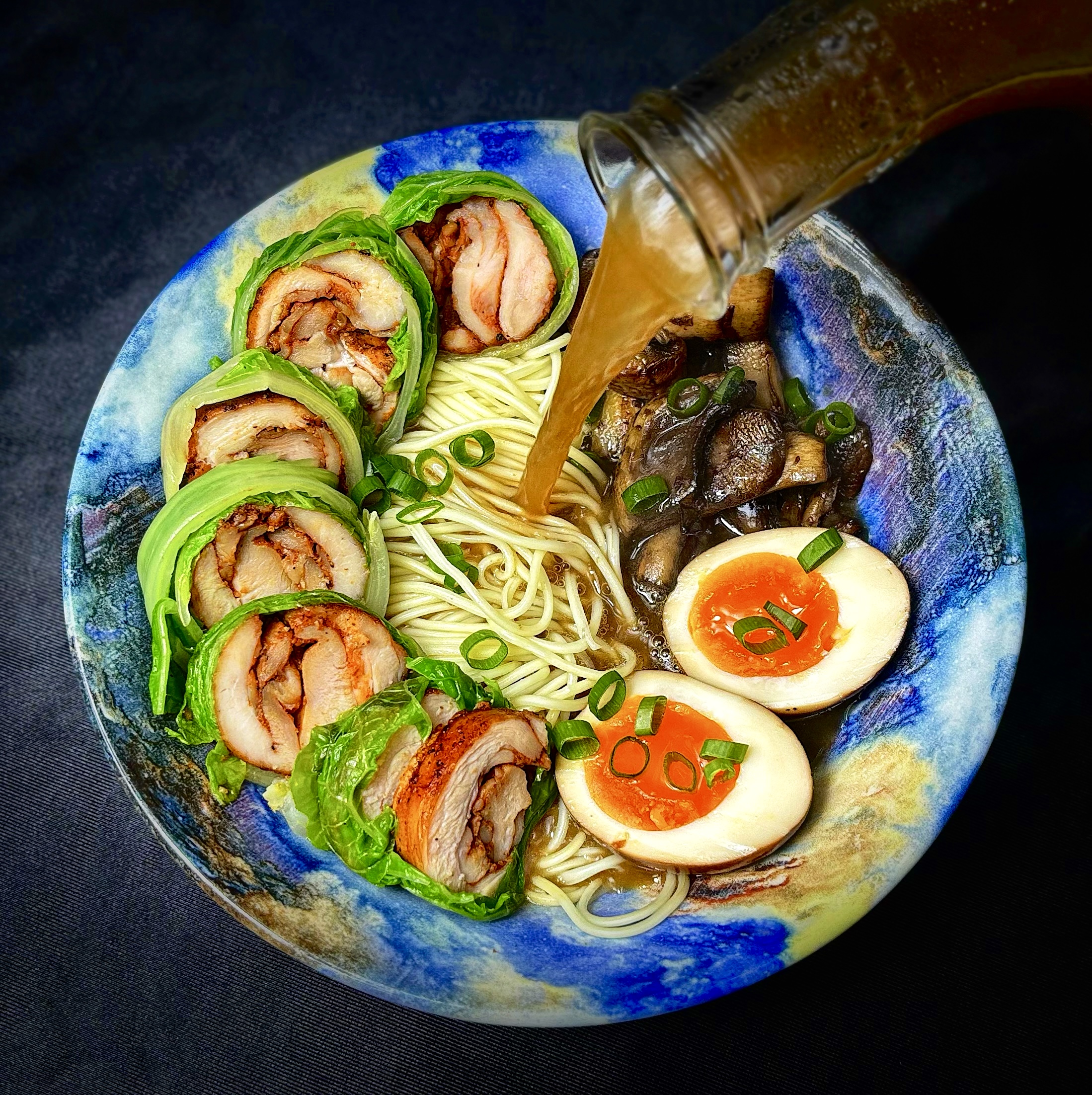 Рамен с курицей на гриле