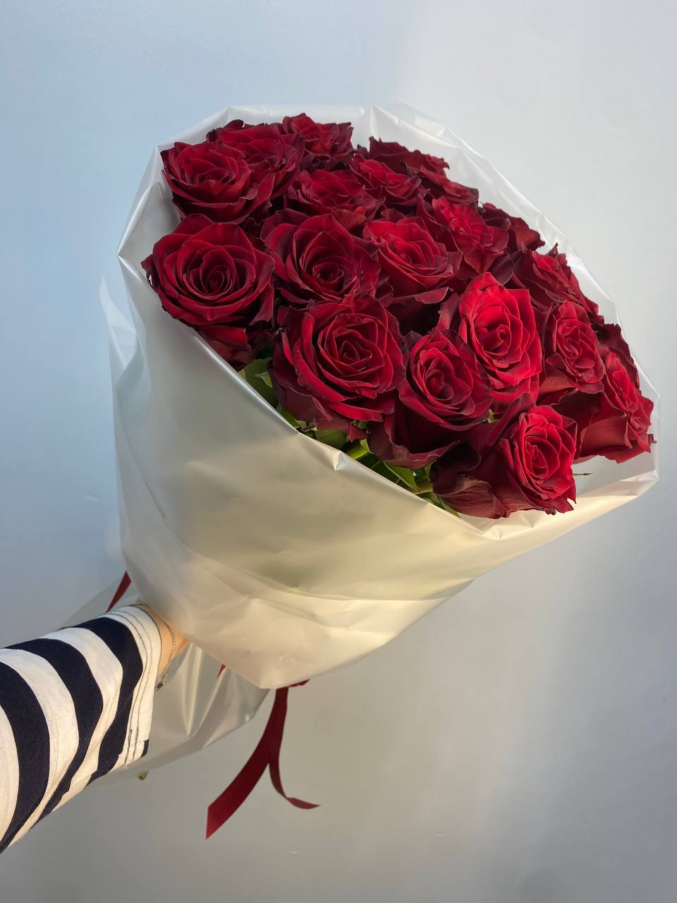 21 бордовая Роза 60 см