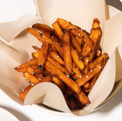 Батат фри в кунжутно-соевой глазури