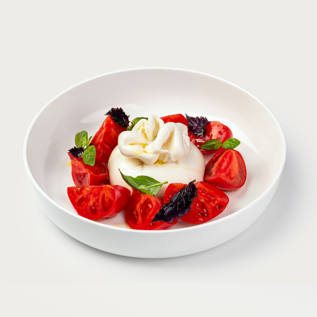 Буррата с узбекскими томатами