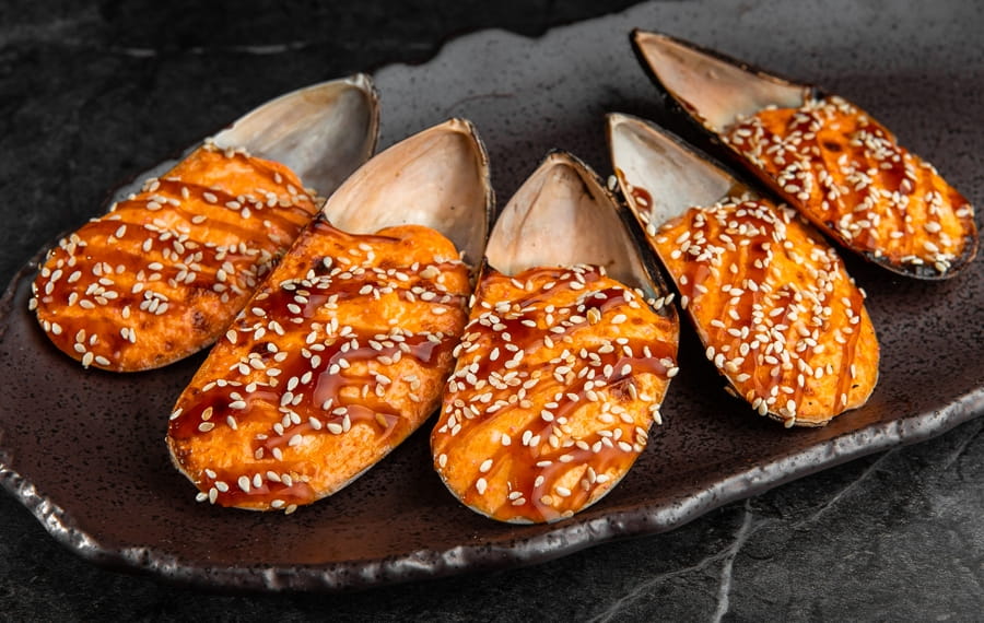 Морской гребешок в остром соусе