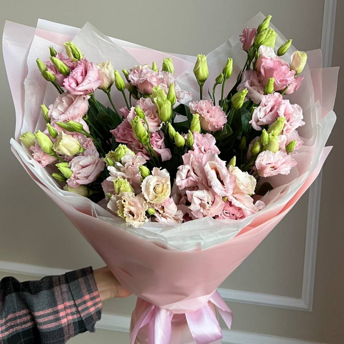 Моно букет из эустом (предзаказ)