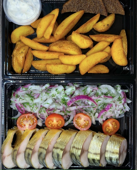 Скумбрия х/к с картофелем