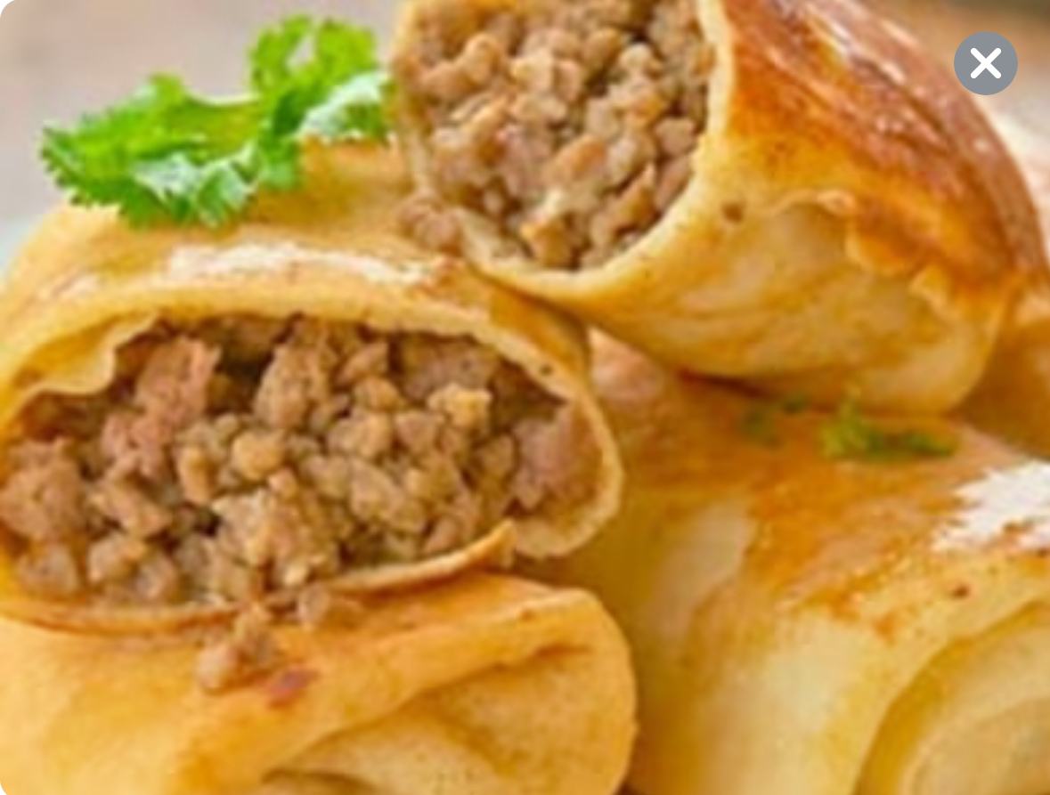 Блинчики фаршированные мясом