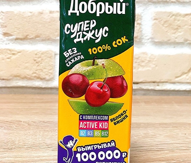 Сок Добрый Яблоко-вишня 200 мл