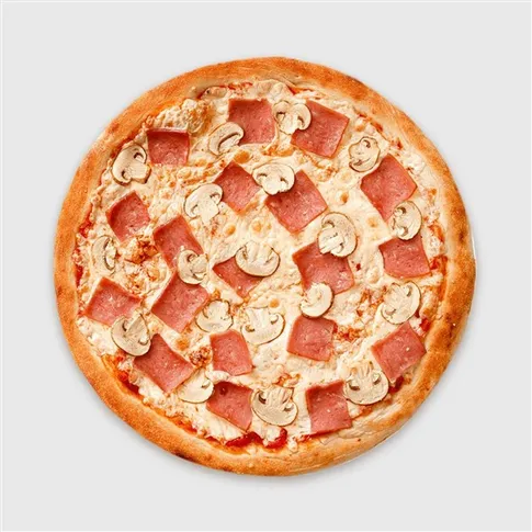 Ветчина с грибами 26 см (пышное тесто)