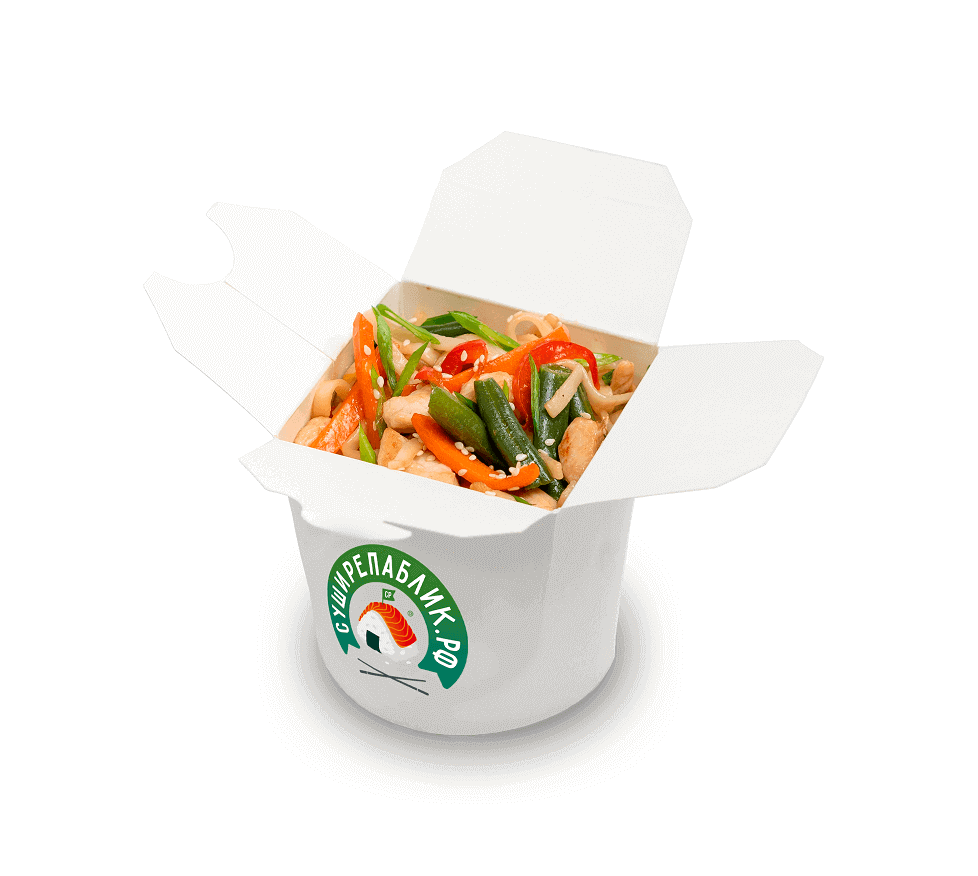 WOK c цыплёнком и овощами в устричном со