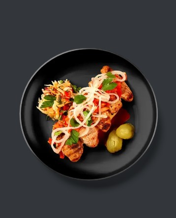 Кебаб куриный с овощами