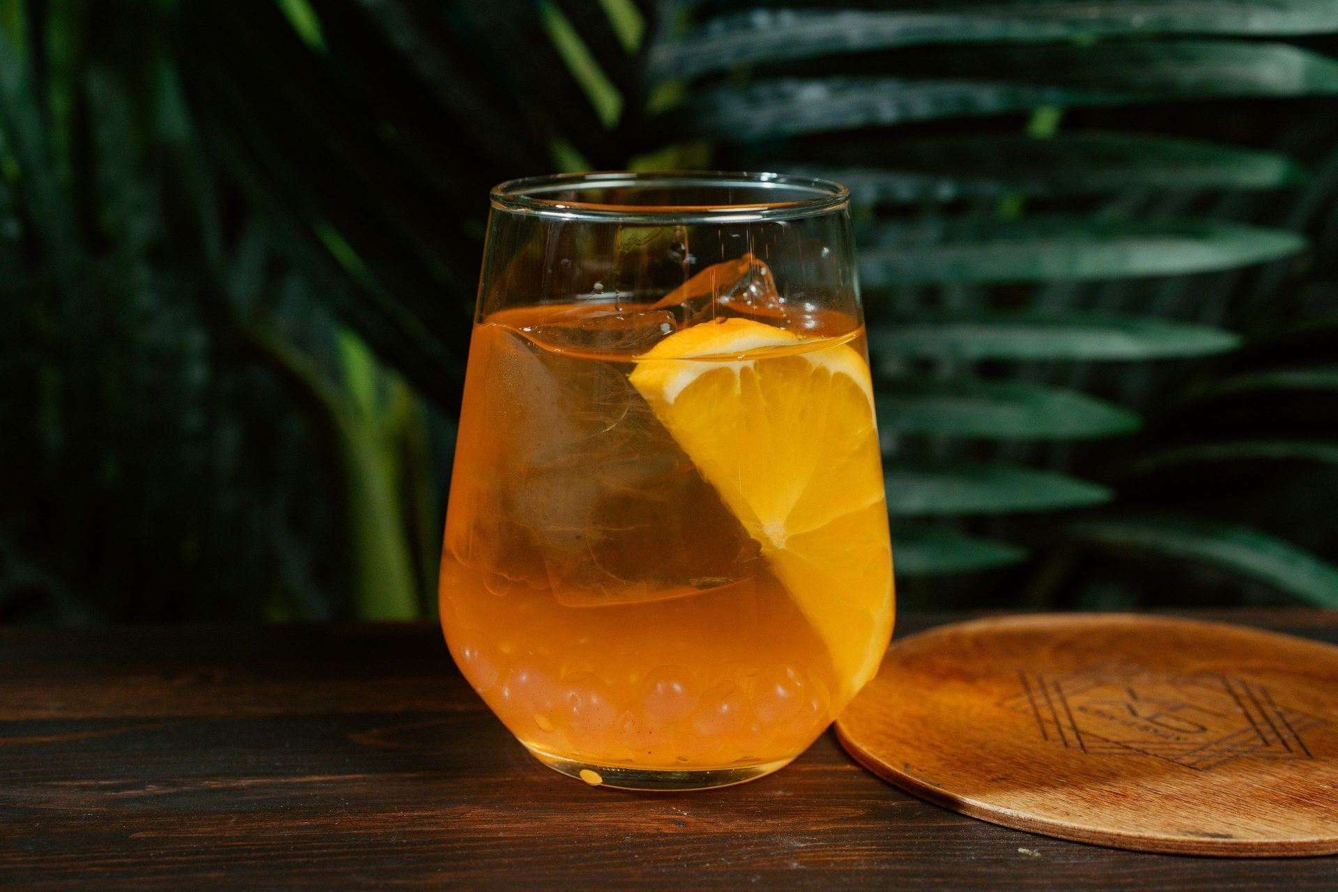 Бабл ти с маракуйя и персик 