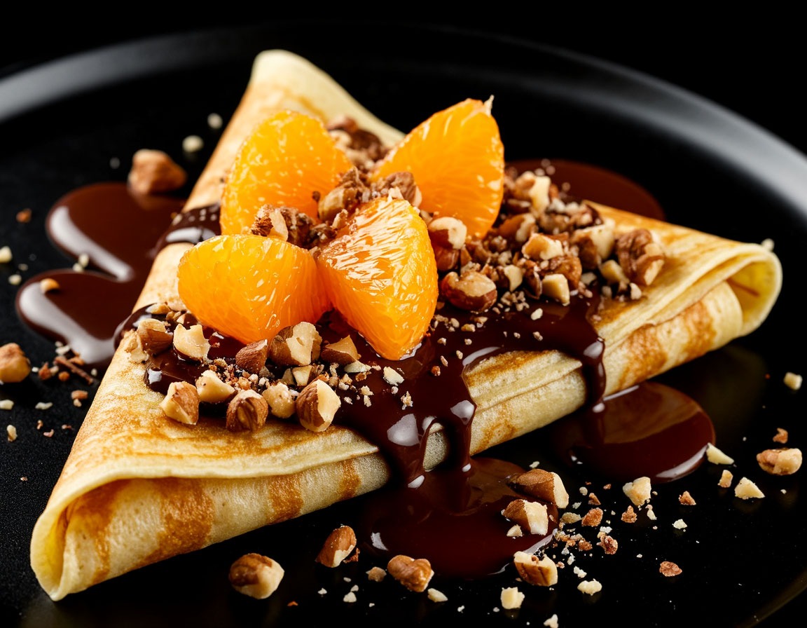 Креп "Нутелла - мандарин"