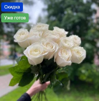 11 роз на ленте