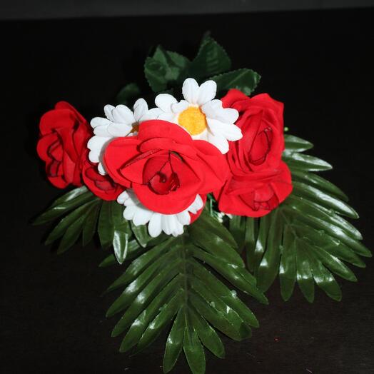 Искусственные цветы Ромашки с розами