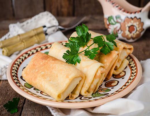 Блинчики домашние с курицей