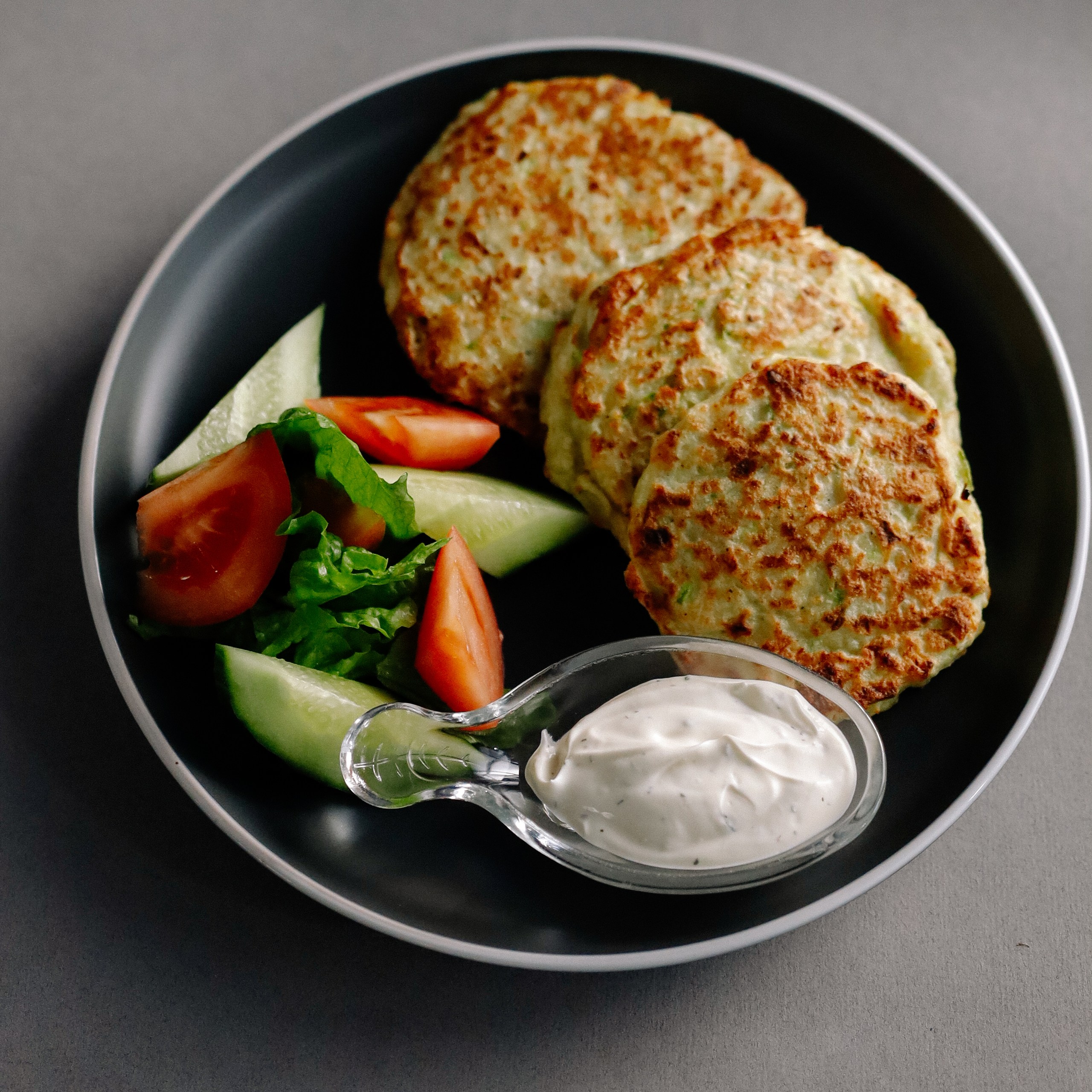 Оладьи из цукини с куриным фаршем