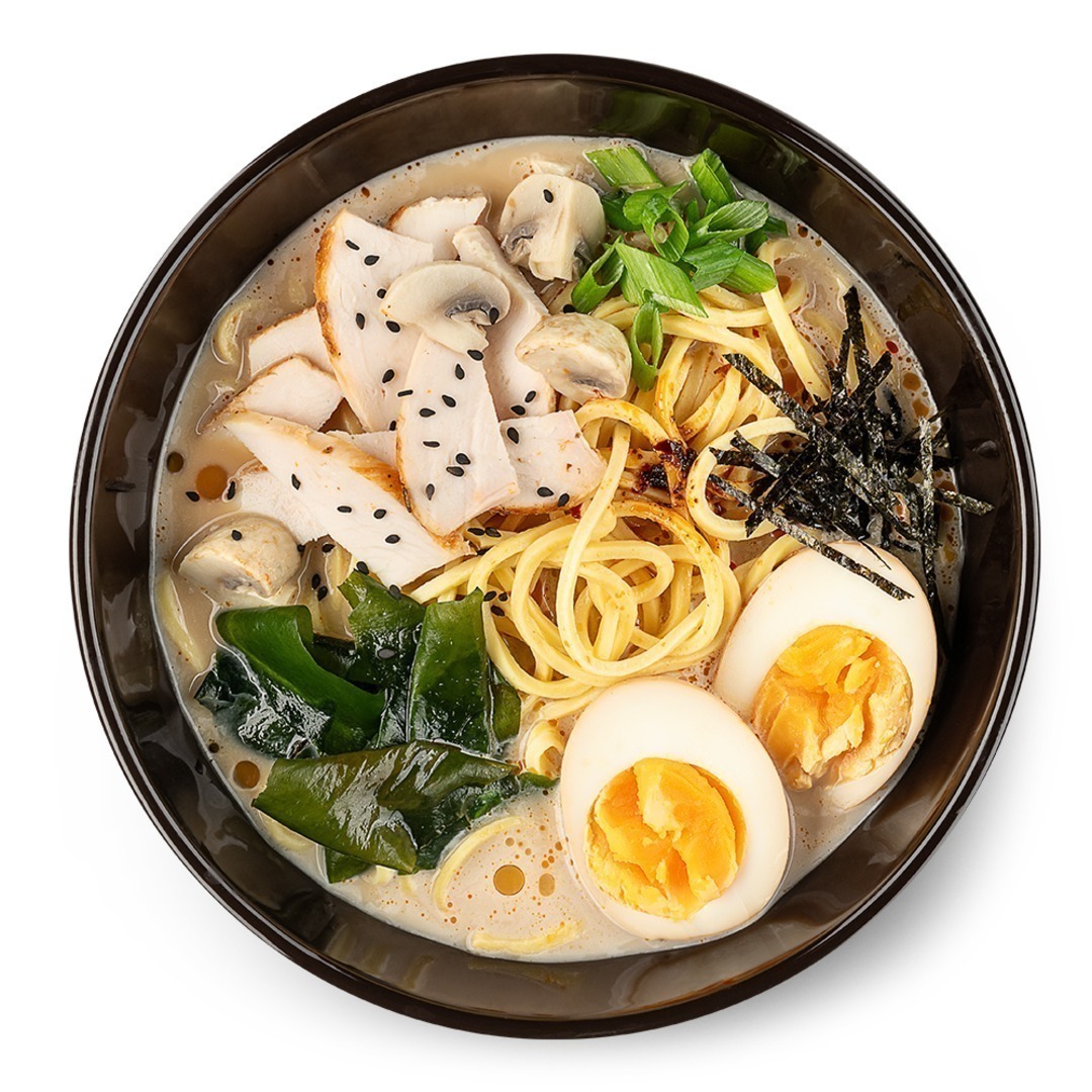 Сливочный суп рамен с курицей