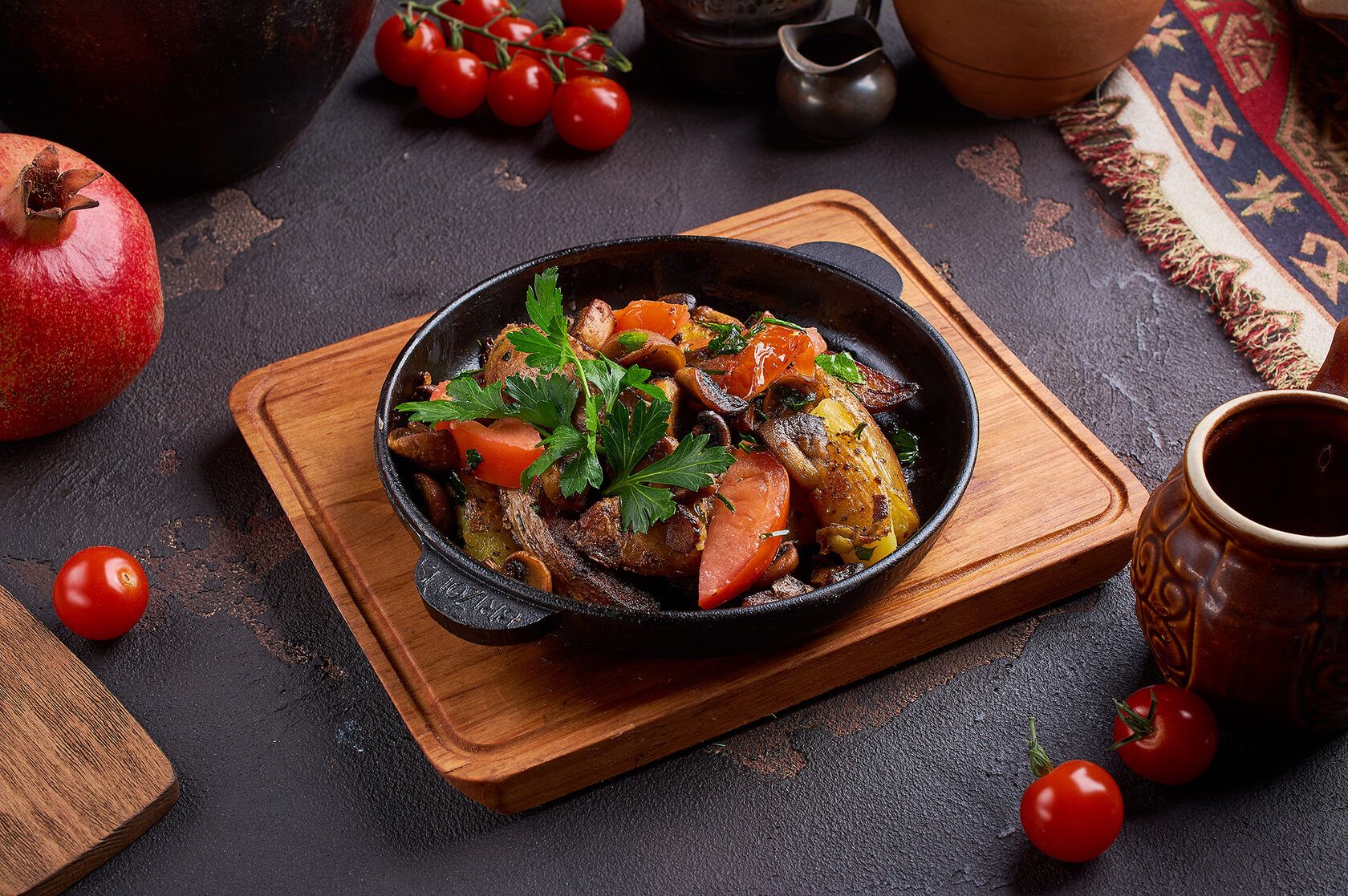Картофель с грибами