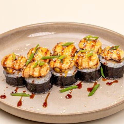 Запеченный ролл с мидиями