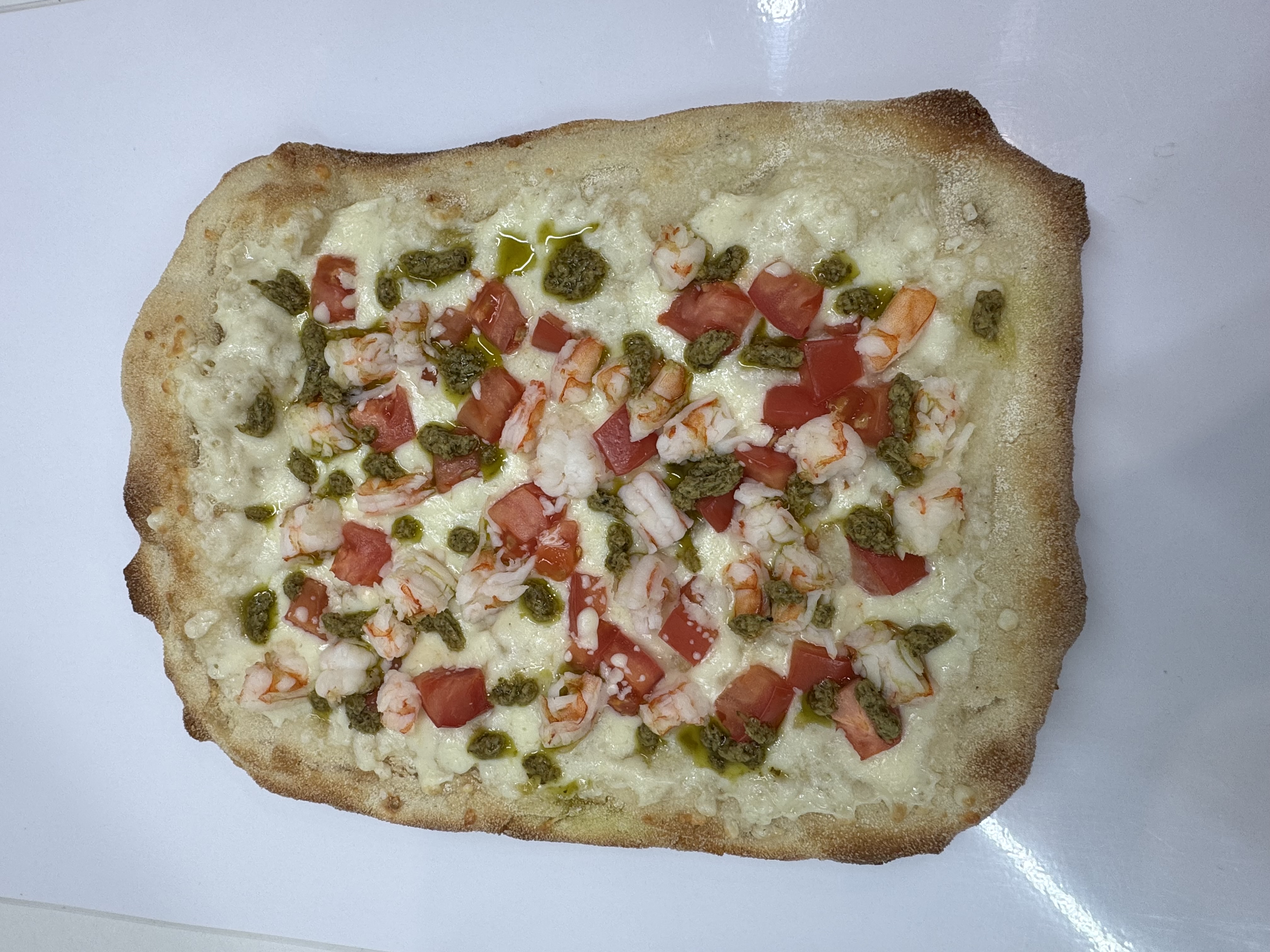 Креветки и песто