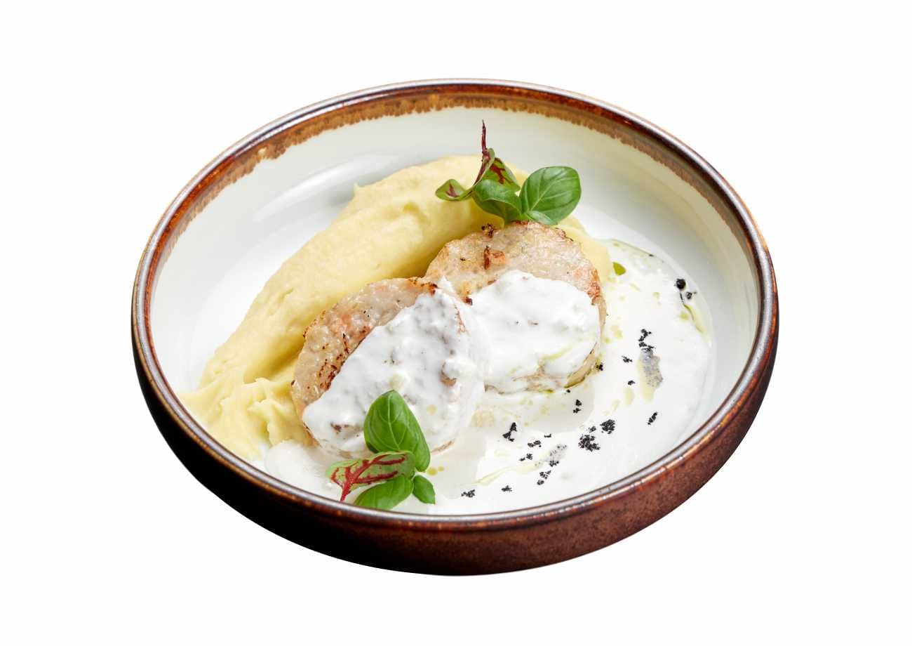 Рыбные котлеты с картофельным пюре