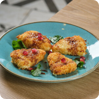 Жареный сулугуни с наршарабом