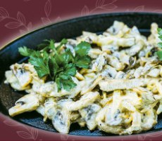 Свинина запеченная с грибами