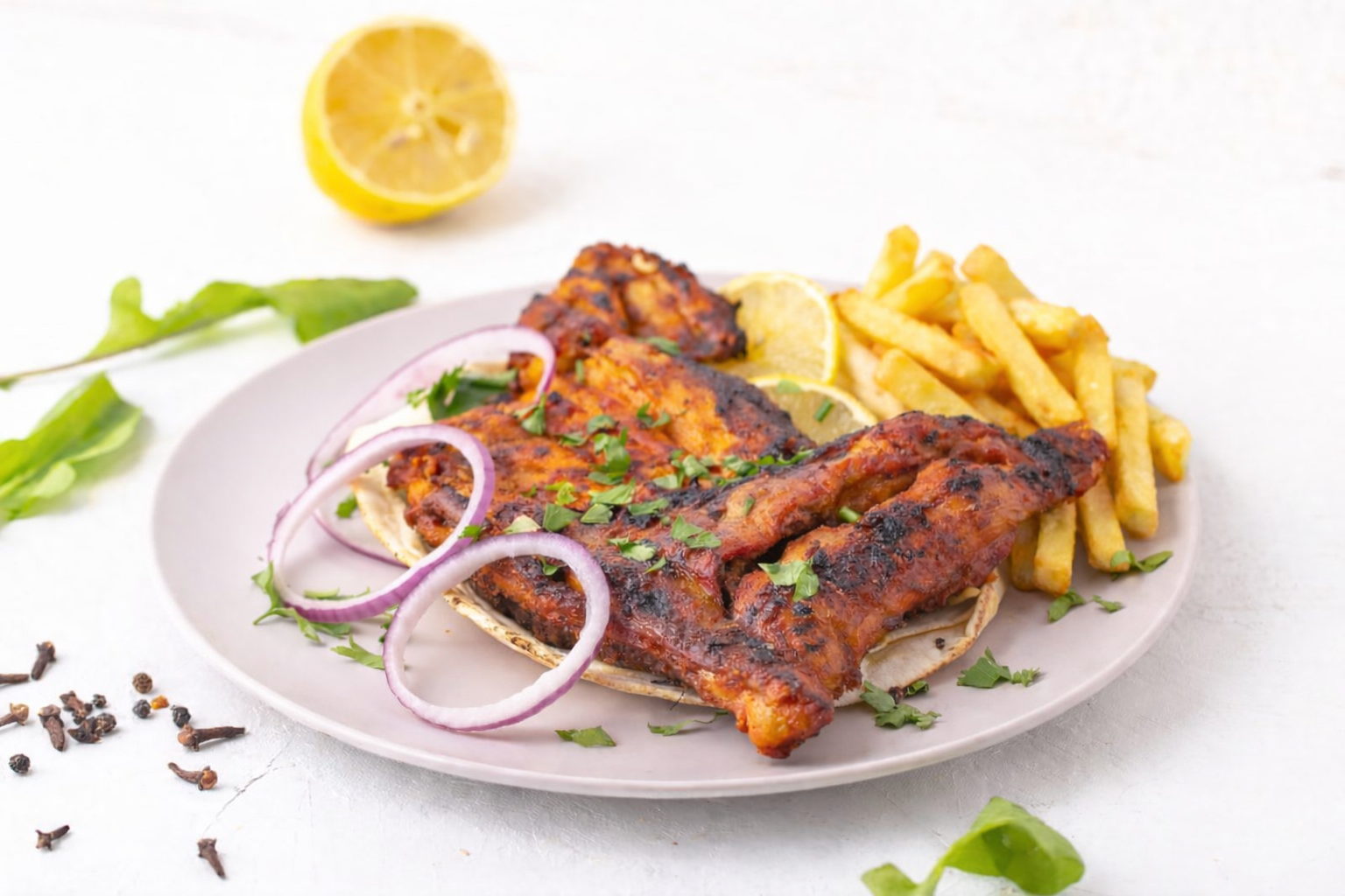 Курица на углях