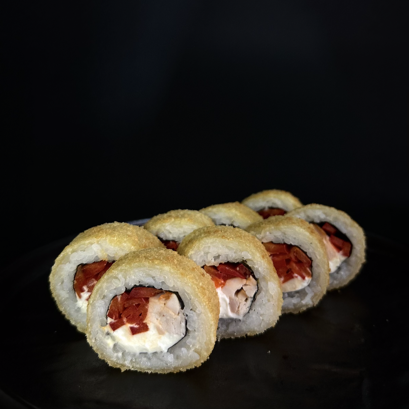 Жареный с курицей