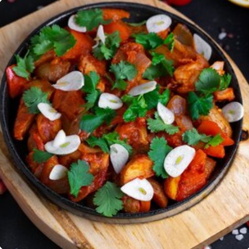 Сковородка с куриной грудкой