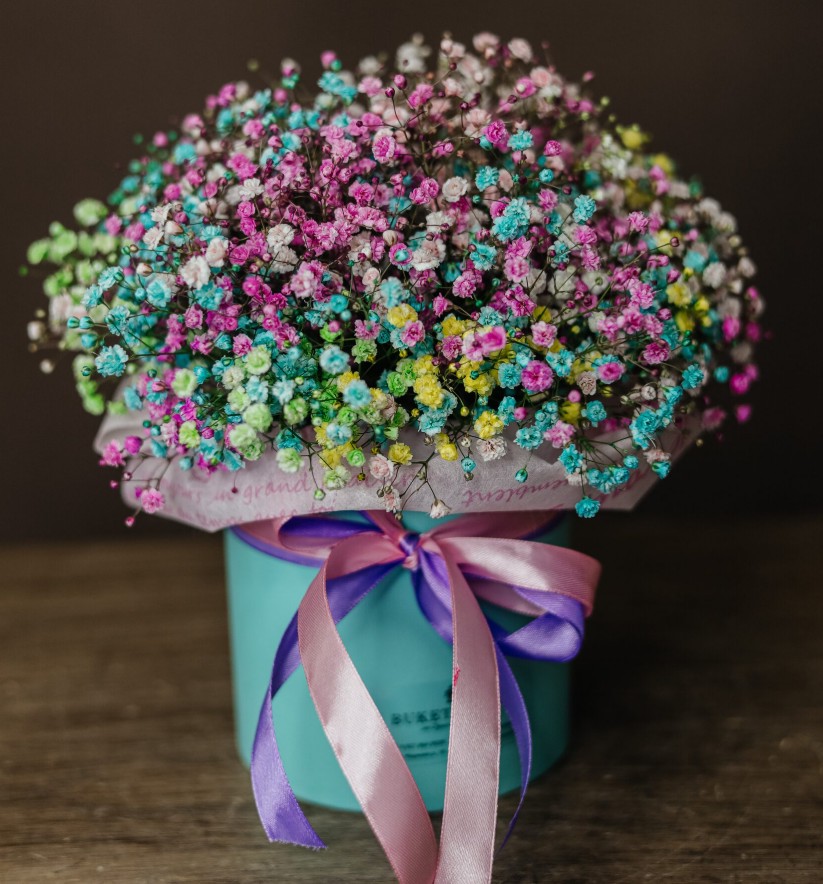 Коробочка с гипсофилой XS