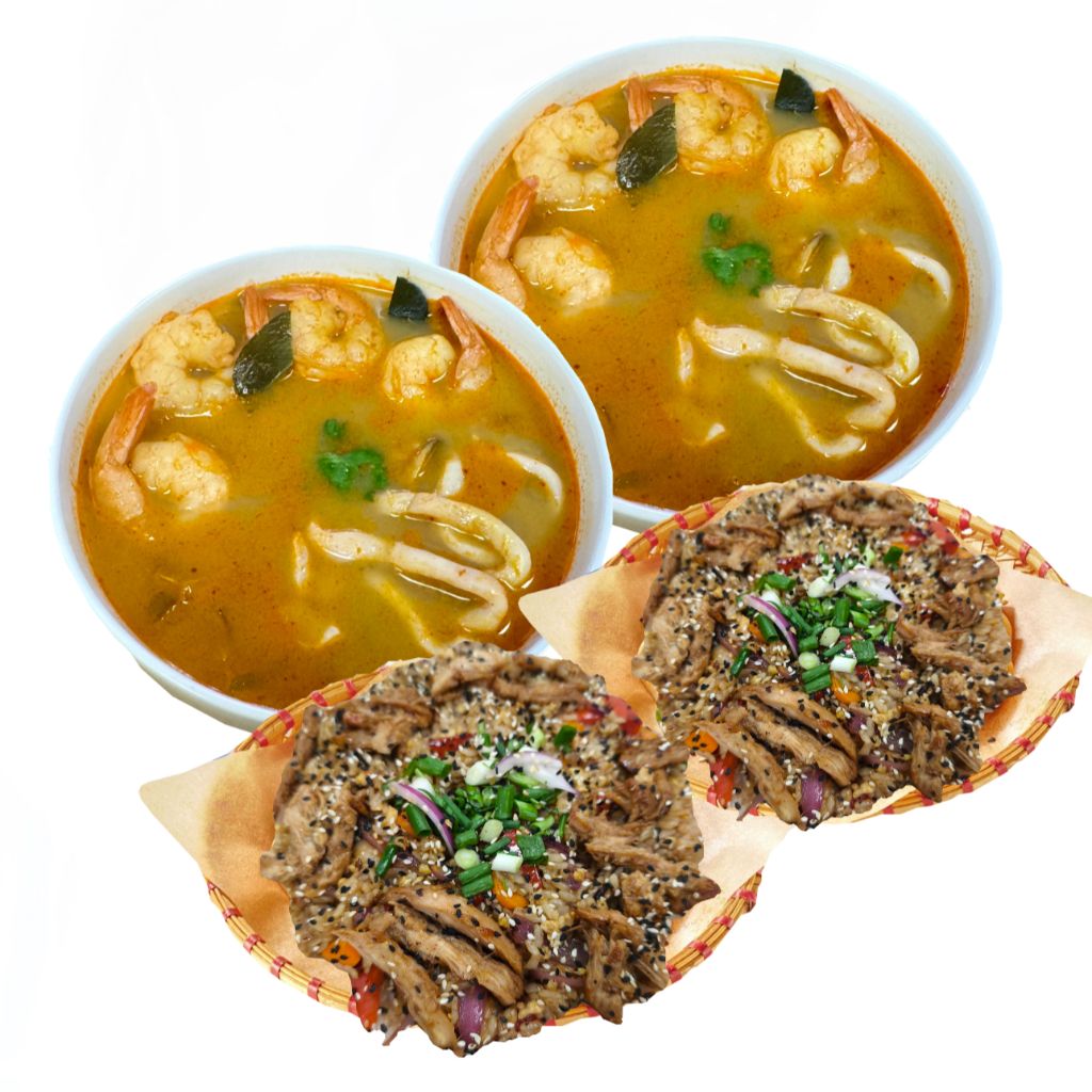 Набор Супы Том на выбор 2шт. и Вок с рисом и курицей М (2 шт)