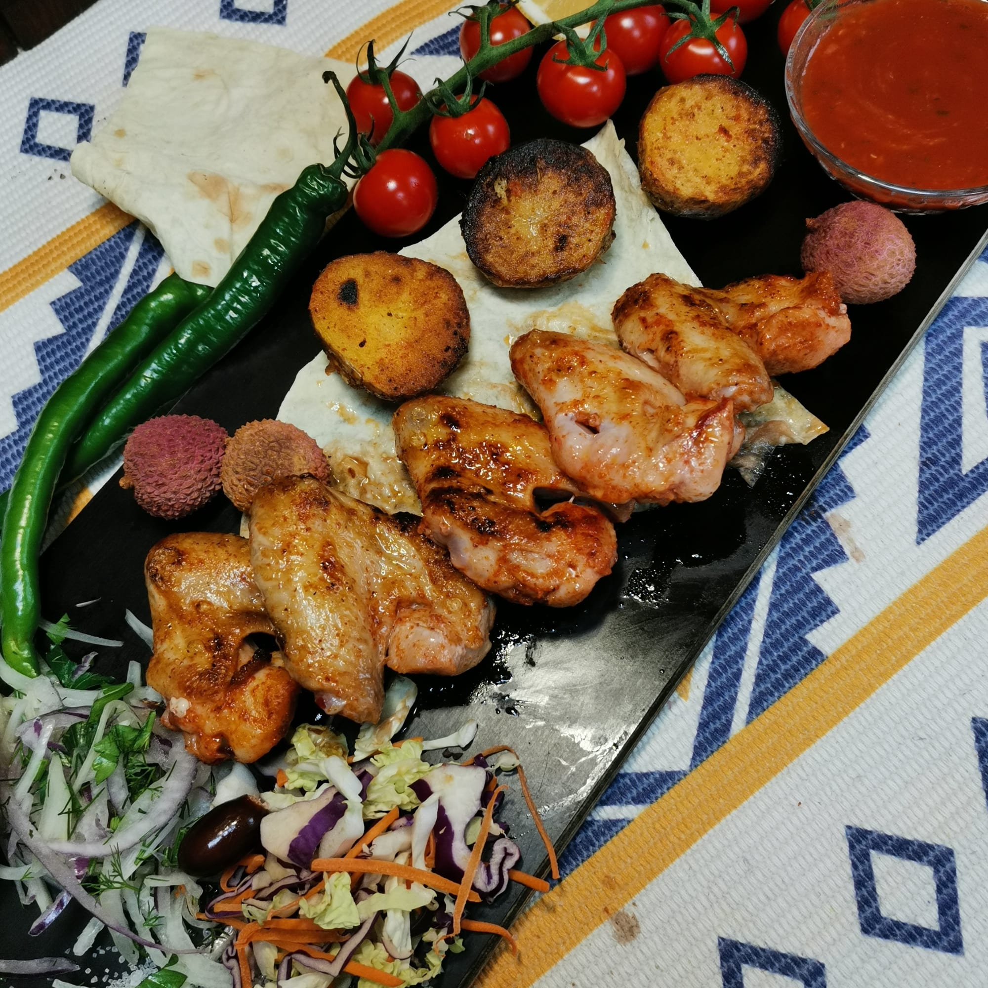 Шашлык из куриных крылышек