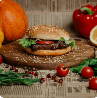 Бургер с говяжьим стейком