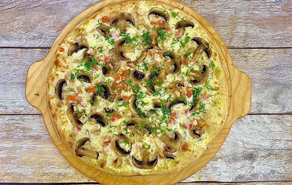 С курицей и грибами 35 см