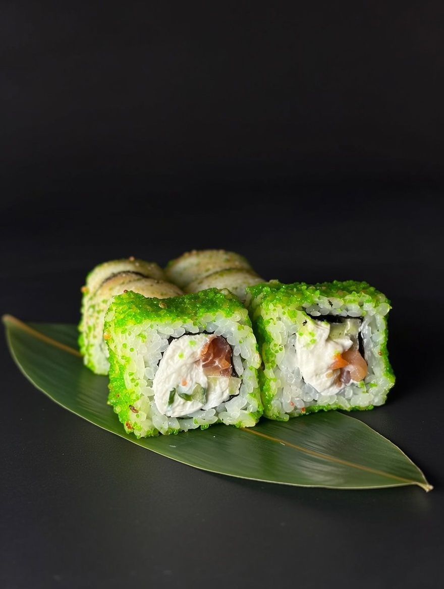 Запеченный ролл с лососем