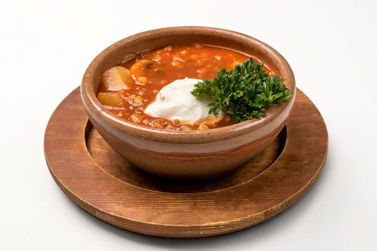 Рассольник с уткой и репой