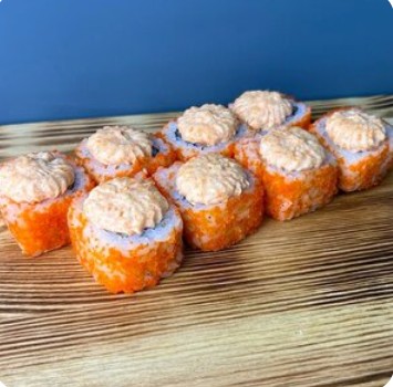 Ролл Тануки с крабом запеченный