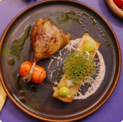 Ножка утки с корнеплодами по-вятски