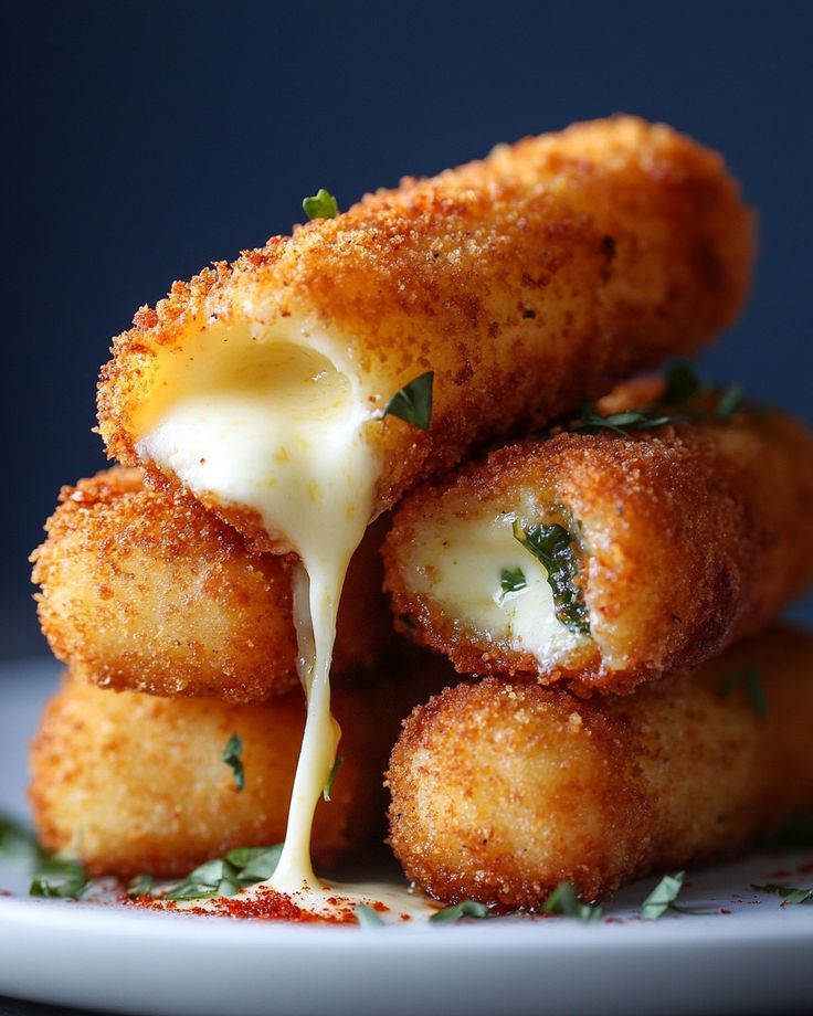 Сырные палочки с сырным соусом