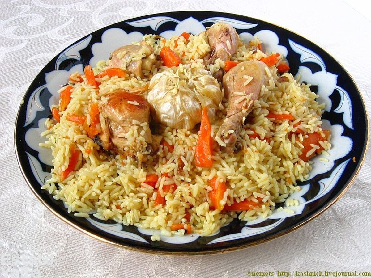 Азербайджанский плов Лаванги с курицей